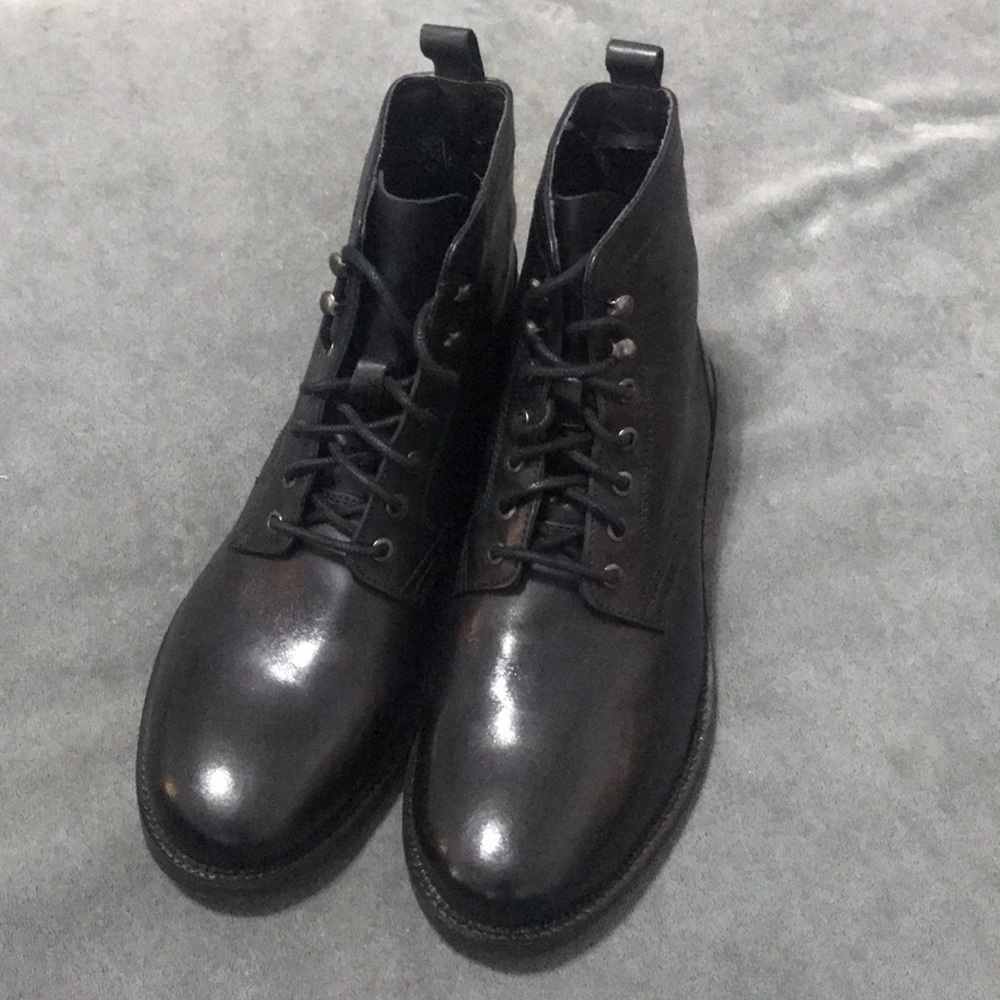 Dr scholls Calvary leather black lace up men boots